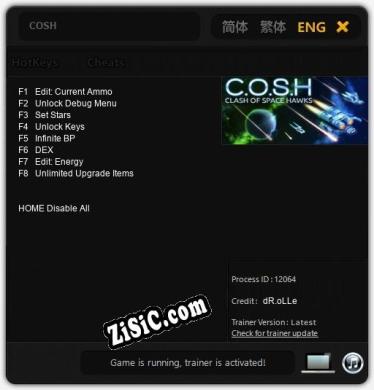 COSH: Трейнер +8 [v1.6]