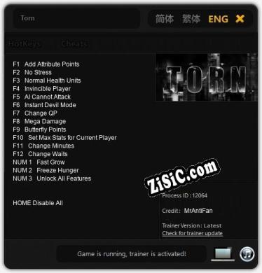 Torn: ТРЕЙНЕР И ЧИТЫ (V1.0.48)