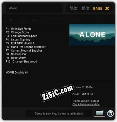 Трейнер для Alone [v1.0.6]
