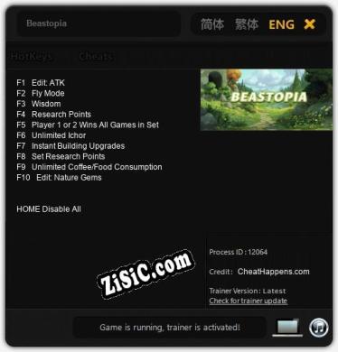 Beastopia: Читы, Трейнер +10 [CheatHappens.com]
