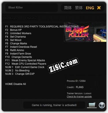 Blast Killer: Читы, Трейнер +15 [FLiNG]