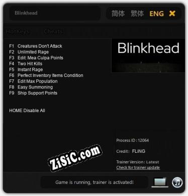 Blinkhead: Трейнер +9 [v1.7]