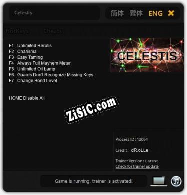 Celestis: Трейнер +7 [v1.6]