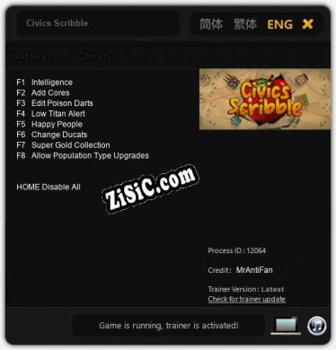 Трейнер для Civics Scribble [v1.0.1]