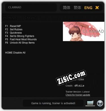 Трейнер для CLANNAD [v1.0.1]