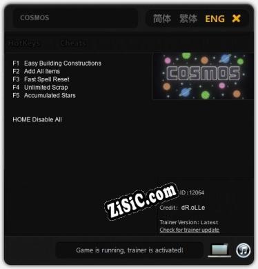 COSMOS: Трейнер +5 [v1.7]