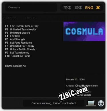 Трейнер для Cosmula [v1.0.3]