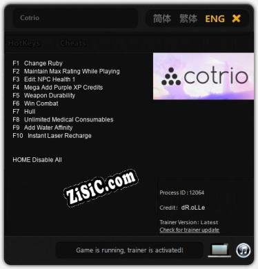 Cotrio: Читы, Трейнер +10 [dR.oLLe]
