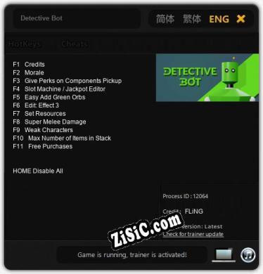 Detective Bot: Трейнер +11 [v1.8]