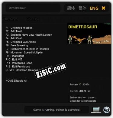 Dimetrosaur: Трейнер +13 [v1.6]