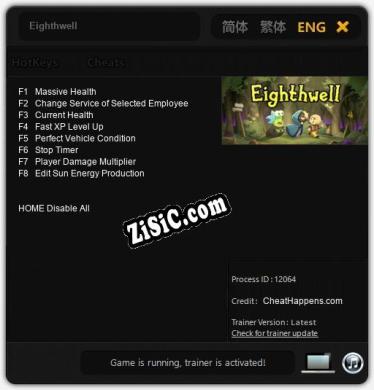 Eighthwell: Трейнер +8 [v1.4]