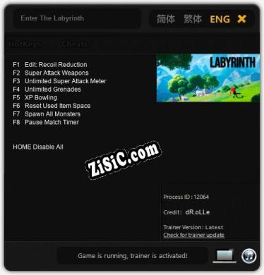 Enter The Labyrinth: Трейнер +8 [v1.1]