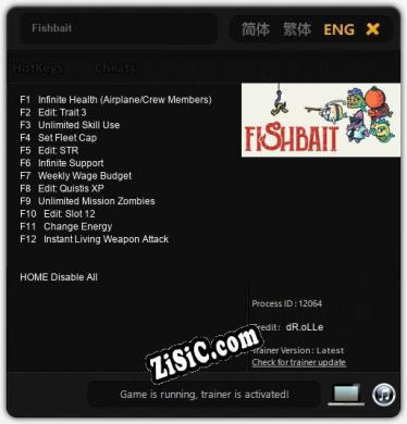 Трейнер для Fishbait [v1.0.2]