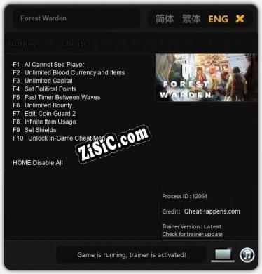 Forest Warden: Трейнер +10 [v1.7]
