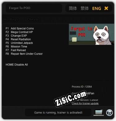 Forgot To POO: Читы, Трейнер +8 [MrAntiFan]