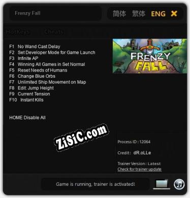 Frenzy Fall: Трейнер +10 [v1.1]