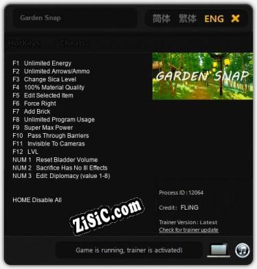 Трейнер для Garden Snap [v1.0.9]