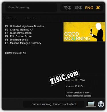 Трейнер для Good Mourning [v1.0.8]