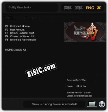 Трейнер для Guilty Gear Isuka [v1.0.4]