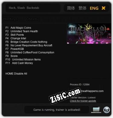 Hack, Slash  Backstab: Трейнер +11 [v1.8]