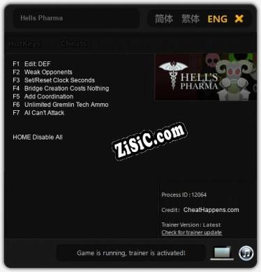 Hells Pharma: ТРЕЙНЕР И ЧИТЫ (V1.0.77)