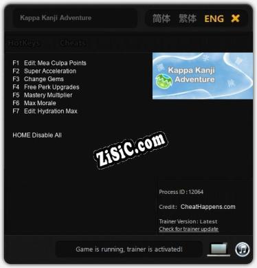 Kappa Kanji Adventure: Читы, Трейнер +7 [CheatHappens.com]