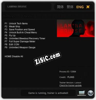 LAMINA BRUISE: Трейнер +9 [v1.5]