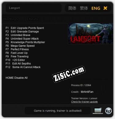 Langort: ТРЕЙНЕР И ЧИТЫ (V1.0.53)