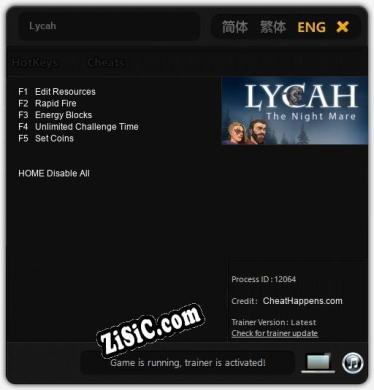 Трейнер для Lycah [v1.0.8]