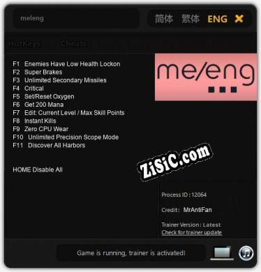 Трейнер для meleng [v1.0.8]