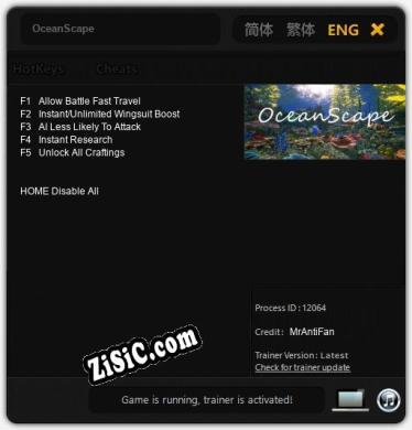 OceanScape: Трейнер +5 [v1.5]