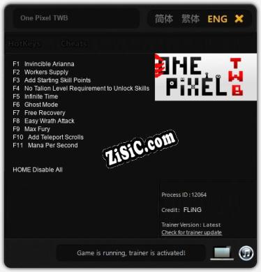 One Pixel TWB: Трейнер +11 [v1.8]