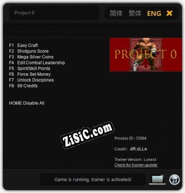 Трейнер для Project 0 [v1.0.2]