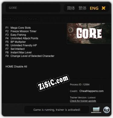 GORE: Трейнер +9 [v1.3]