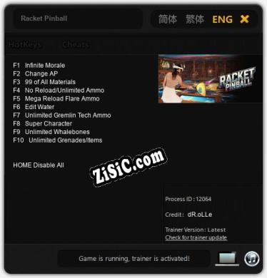 Трейнер для Racket Pinball [v1.0.1]
