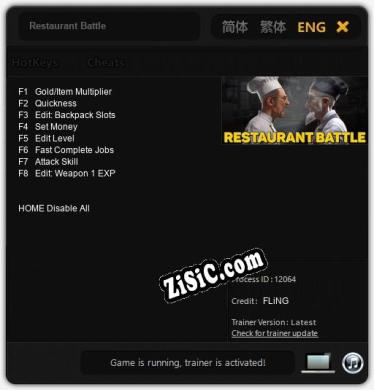 Трейнер для Restaurant Battle [v1.0.4]