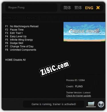 Rogue Pong: Читы, Трейнер +8 [FLiNG]