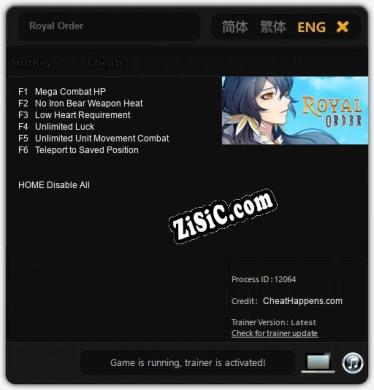Трейнер для Royal Order [v1.0.1]