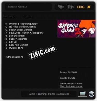 Трейнер для Samurai Gunn 2 [v1.0.7]