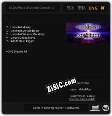 SEGA Mega Drive and Genesis Classics: Читы, Трейнер +5 [MrAntiFan]