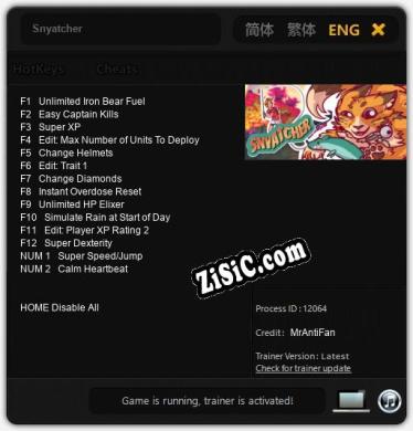 Snyatcher: ТРЕЙНЕР И ЧИТЫ (V1.0.33)
