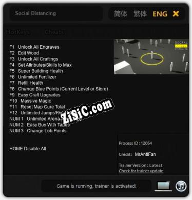Social Distancing: Трейнер +15 [v1.7]