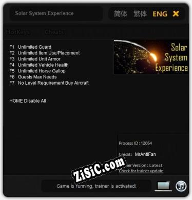 Solar System Experience: Читы, Трейнер +7 [MrAntiFan]