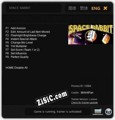 Трейнер для SPACE RABBIT [v1.0.3]