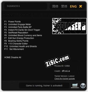 SQUASER 6: Трейнер +11 [v1.9]
