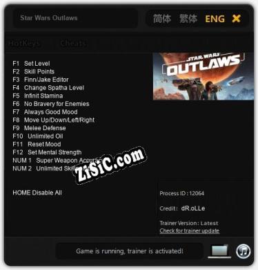 Star Wars Outlaws: Трейнер +14 [v1.7]