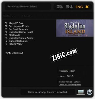 Трейнер для Surviving Skeleton Island [v1.0.8]