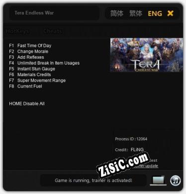 Tera Endless War: Трейнер +8 [v1.3]