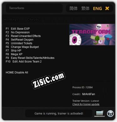 Трейнер для Terrorform [v1.0.1]