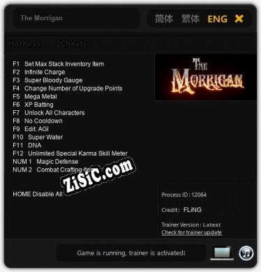 The Morrigan: ТРЕЙНЕР И ЧИТЫ (V1.0.17)